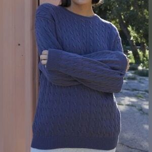 Brandy Melville Brianna Sweater Faded Navy Blue